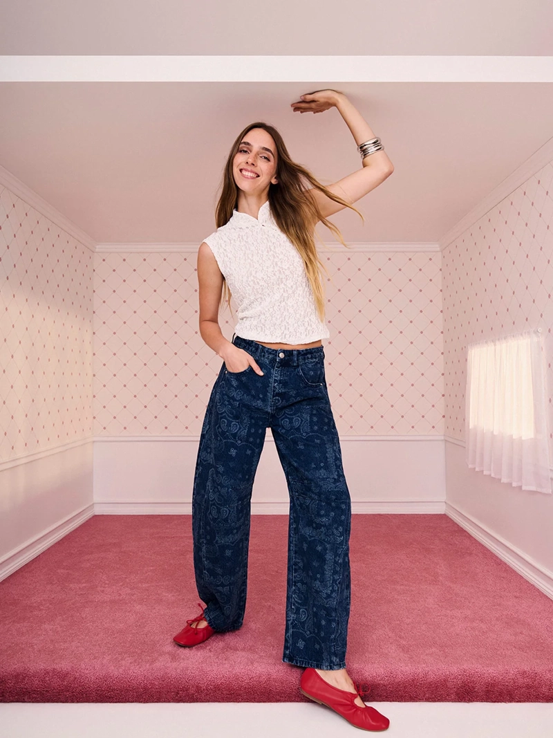 JEANS MUJER INDEX ALGODÓN PRINT - 1