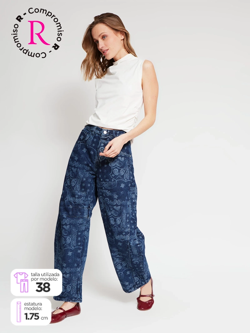 JEANS MUJER INDEX ALGODÓN PRINT - 2