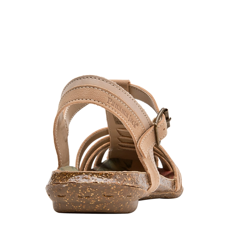 SANDALIAS MUJER PANAMA JACK BEIGE PJM0057 CUERO - 5