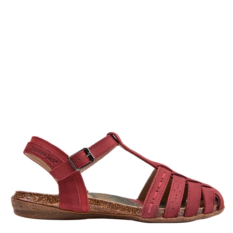 SANDALIAS MUJER PANAMA JACK ROJO PJM0057 CUERO
