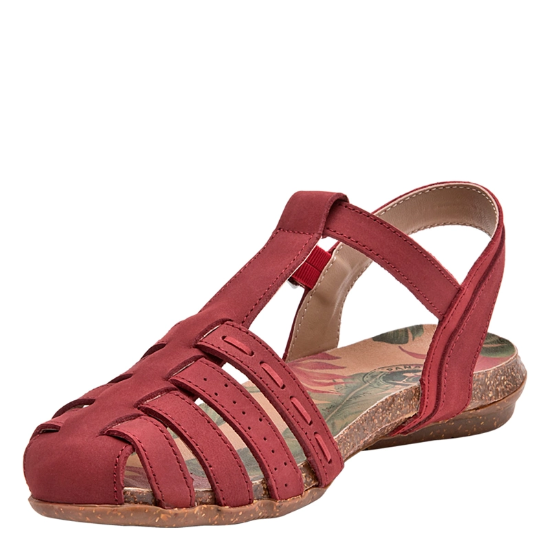 SANDALIAS MUJER PANAMA JACK ROJO PJM0057 CUERO - 4
