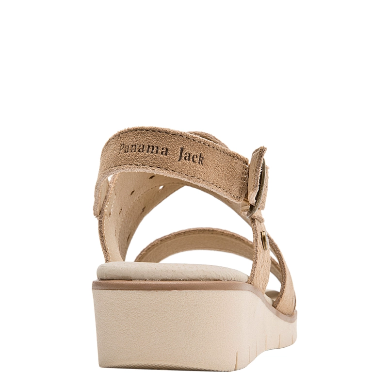 SANDALIAS MUJER PANAMA JACK BEIGE PJM0363 CUERO - 5