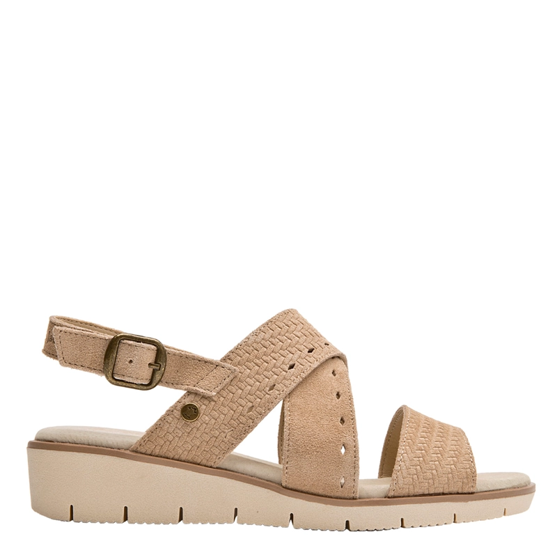 SANDALIAS MUJER PANAMA JACK BEIGE PJM0363 CUERO