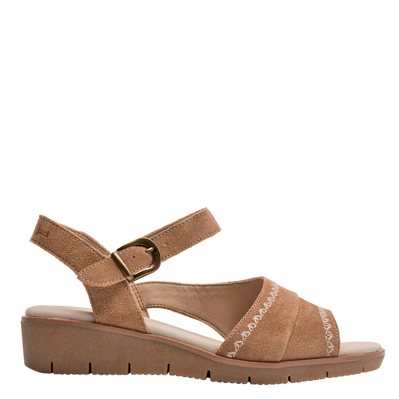 SANDALIAS MUJER PANAMA JACK CAMEL PJM0365 CUERO