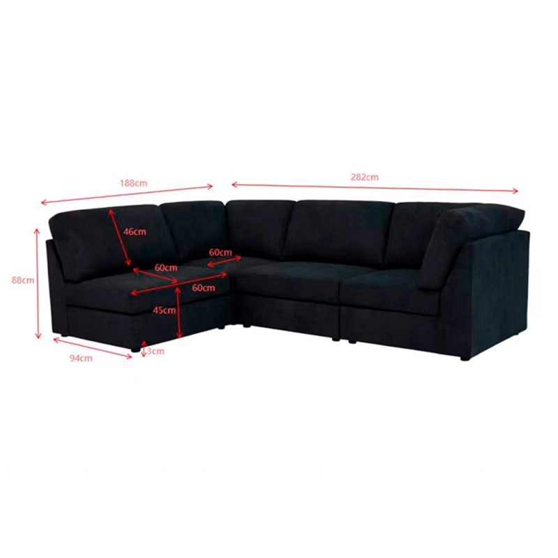 SOFÁ SECCIONAL MODULAR RIPLEY HOME LONDRES 4 CUERPOS - 9