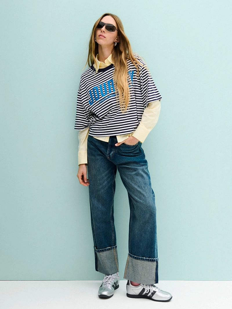 BLUSA MUJER INDEX ALGODÓN MANGA LARGA