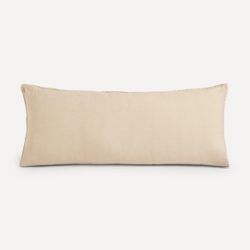 COJÍN MAISON LINETT STONEWASH 35X80 CM BEIGE - 1