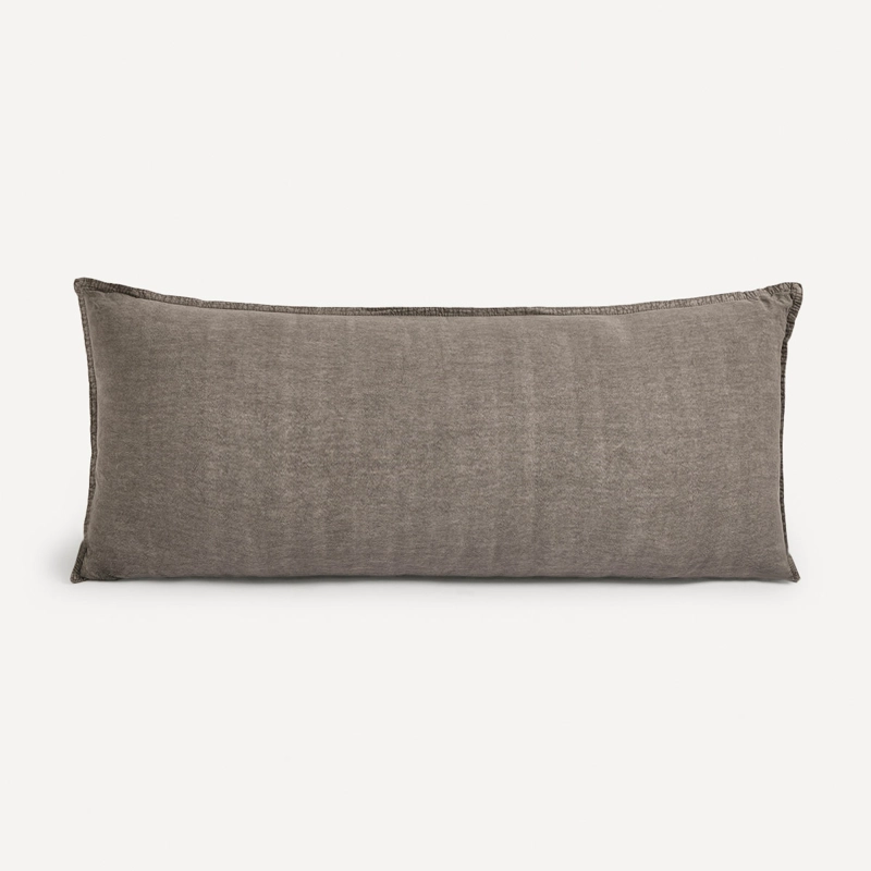 COJÍN MAISON LINETT STONEWASH 35X80 CM GRIS - 2