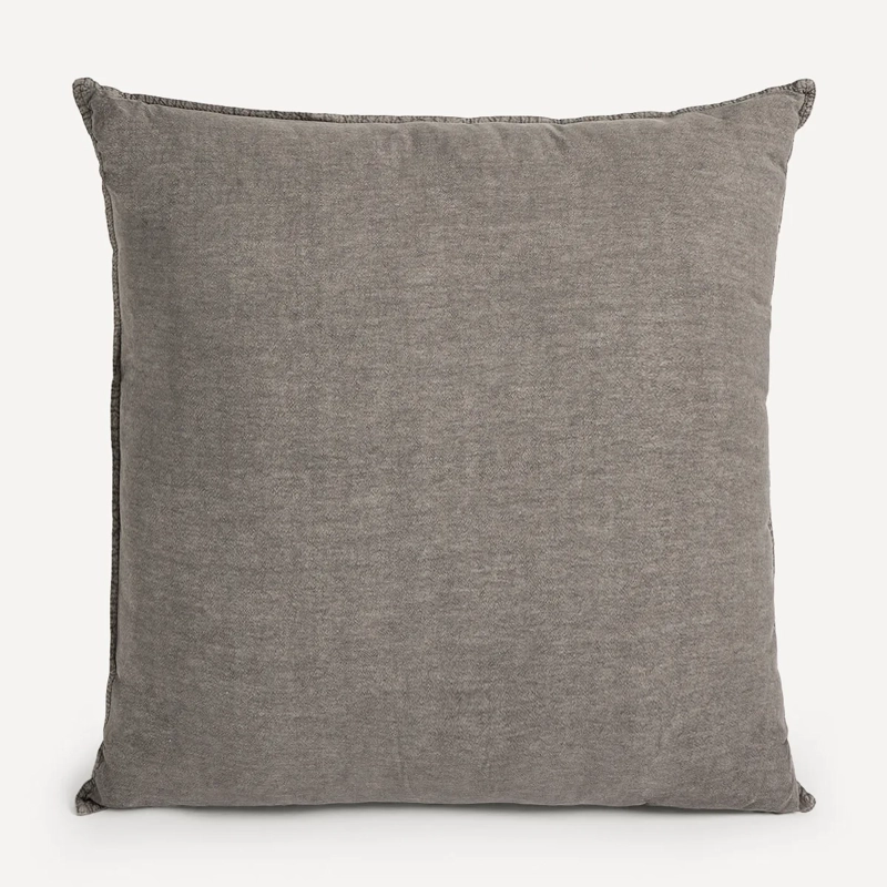 COJÍN MAISON LINETT STONEWASH 60X60 CM GRIS - 2