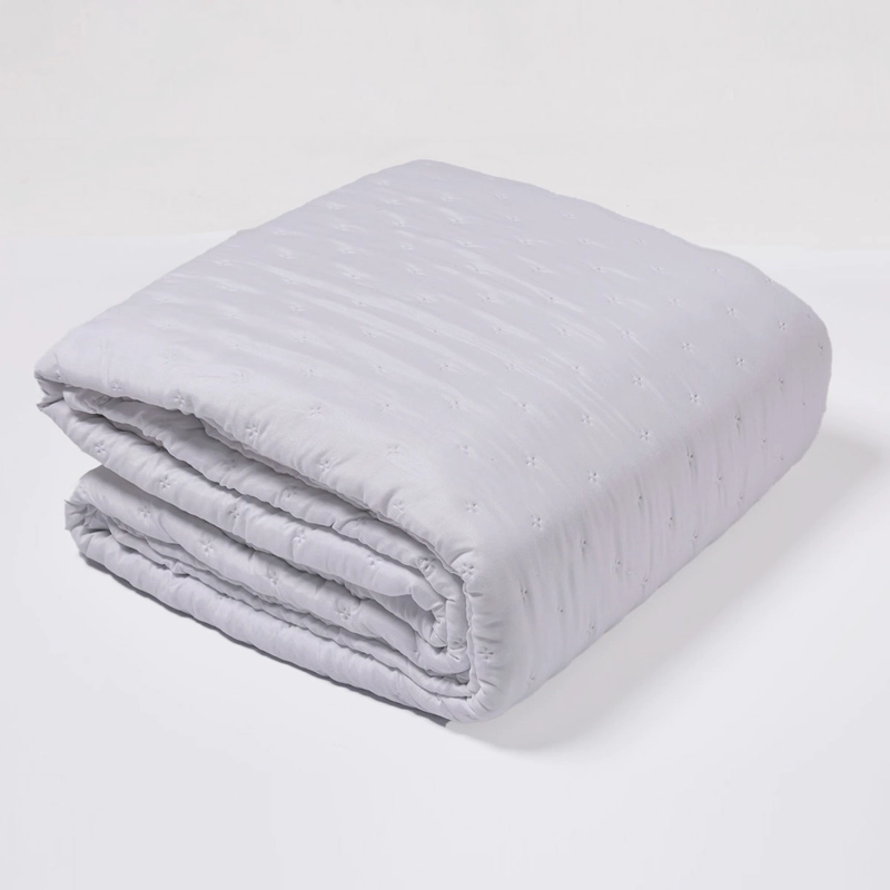 CUBRECAMA RIPLEY HOME FLOR VUELOS KING BLANCO - 4