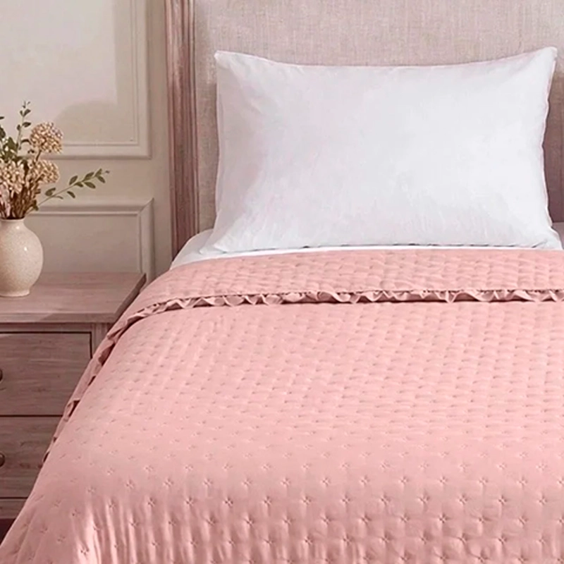 CUBRECAMA RIPLEY HOME FLOR VUELOS KING ROSA - 3