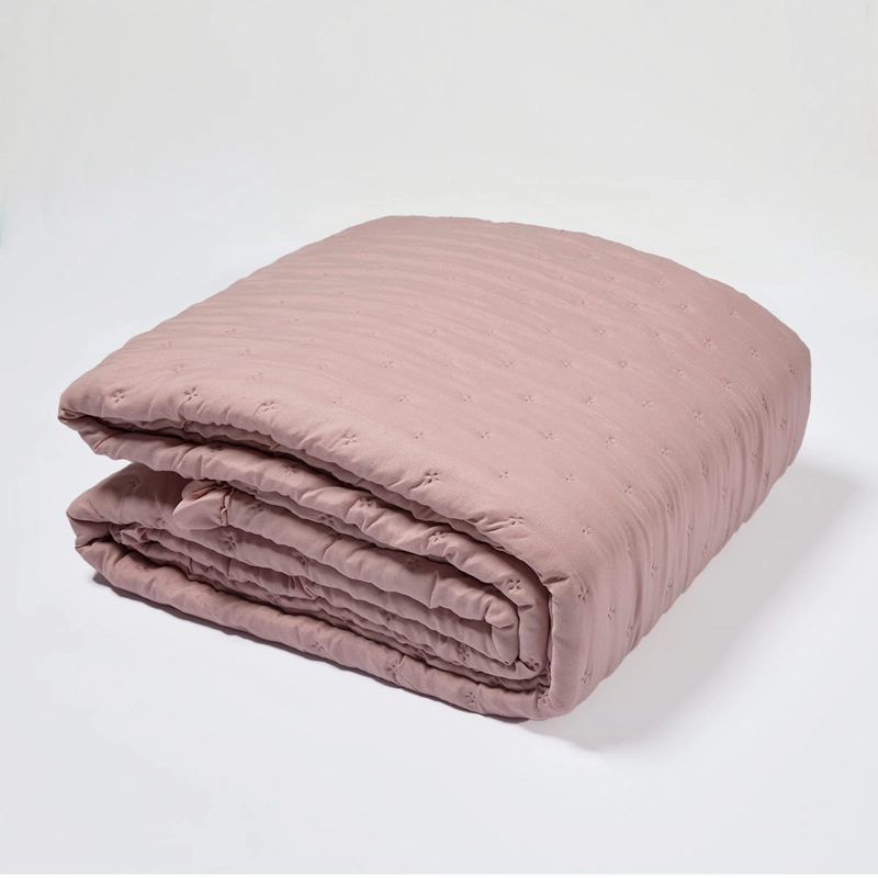 CUBRECAMA RIPLEY HOME FLOR VUELOS KING ROSA - 4