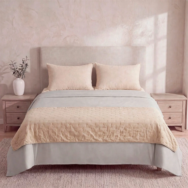 PIECERA MAISON LINETT STONEWASH 100X240 BEIGE - 1