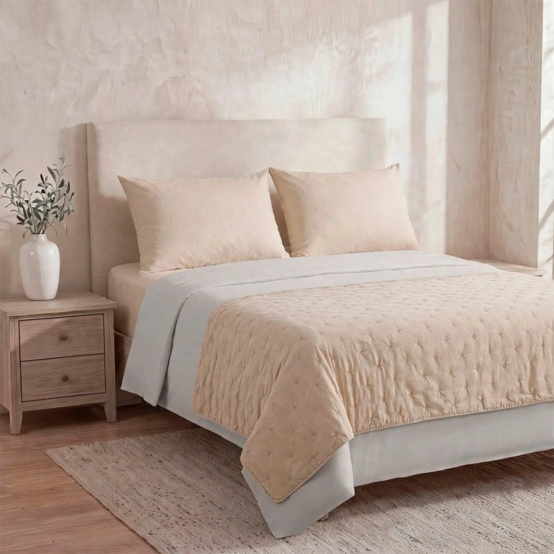 PIECERA MAISON LINETT STONEWASH 100X240 BEIGE - 2