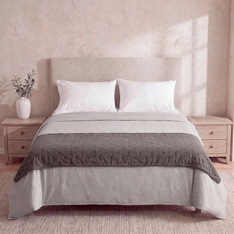 PIECERA MAISON LINETT STONEWASH 100X240 GRIS - 1