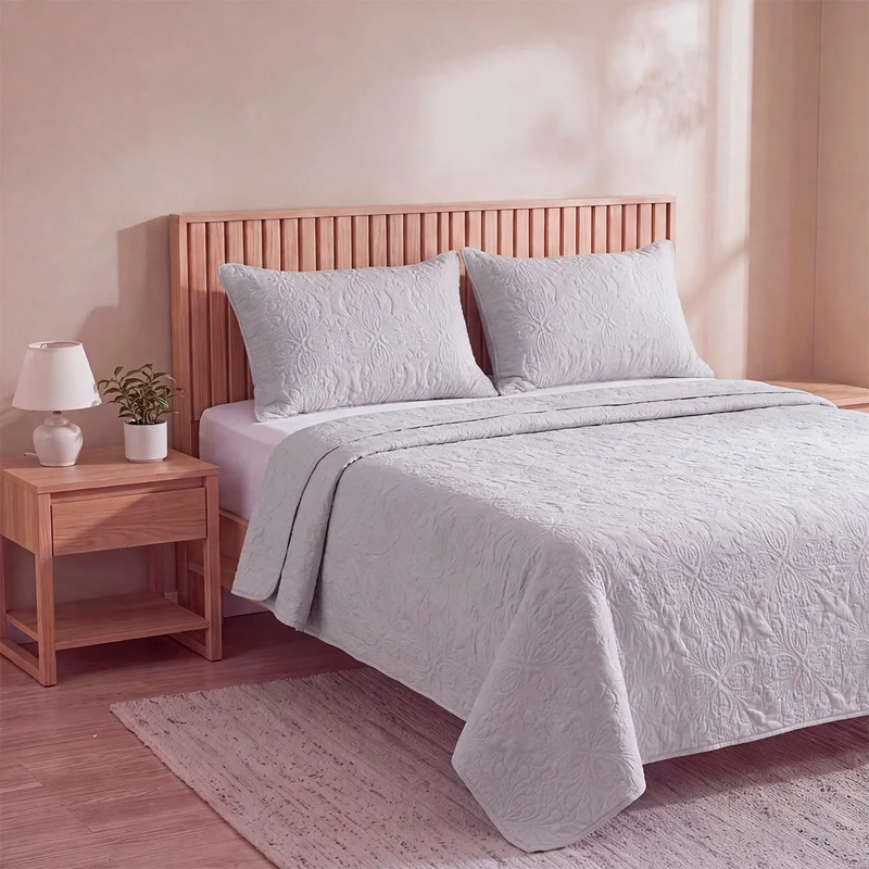 CUBRECAMA THE CLASSIC COLLECTION ELIZABETH 1.5 PLAZAS GRIS - 2