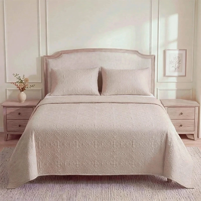 CUBRECAMA RIPLEY HOME ELIZABETH KING BEIGE - 1