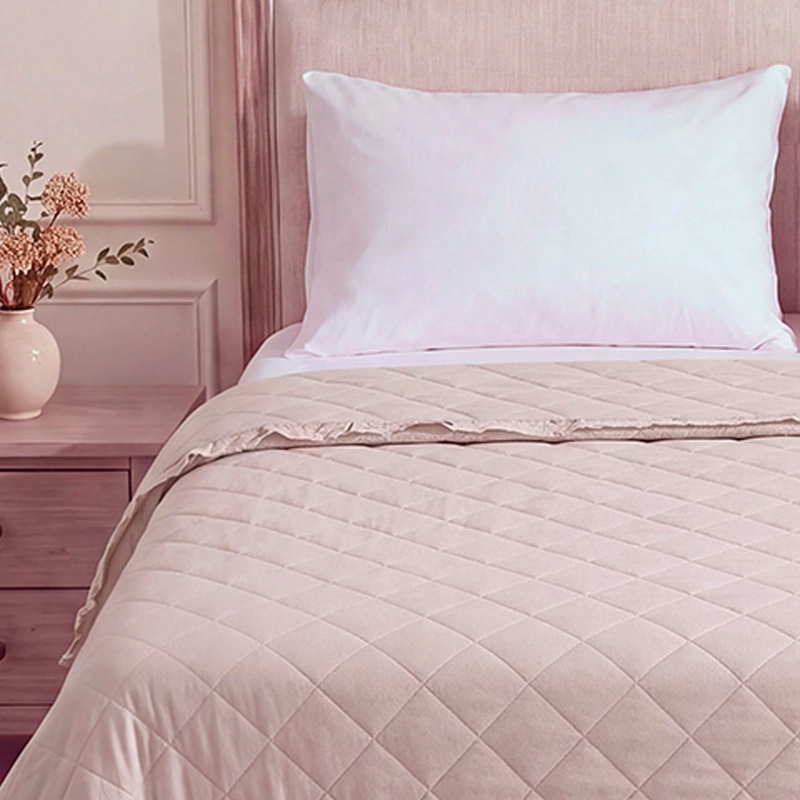 CUBRECAMA RIPLEY HOME RUFFLES SÚPER KING BEIGE - 3