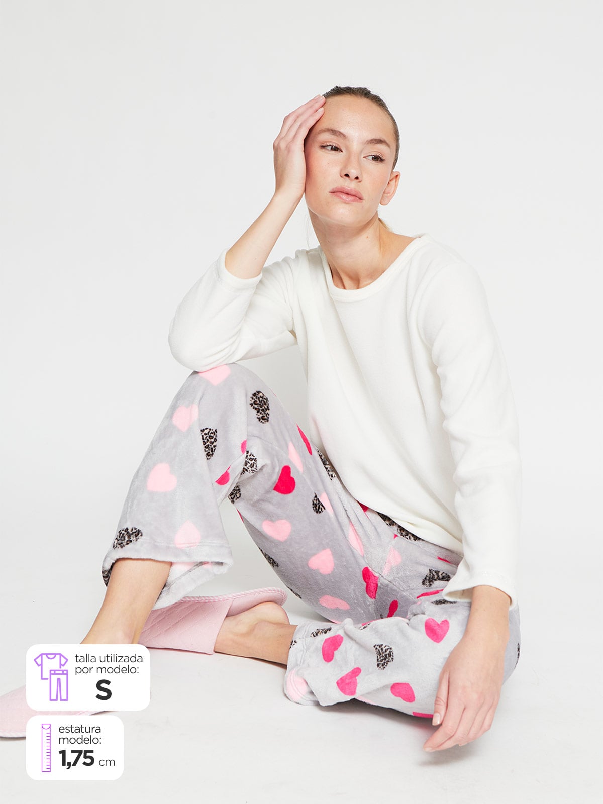 PANTALÓN PIJAMA INDEX FELPA LARGO - 1