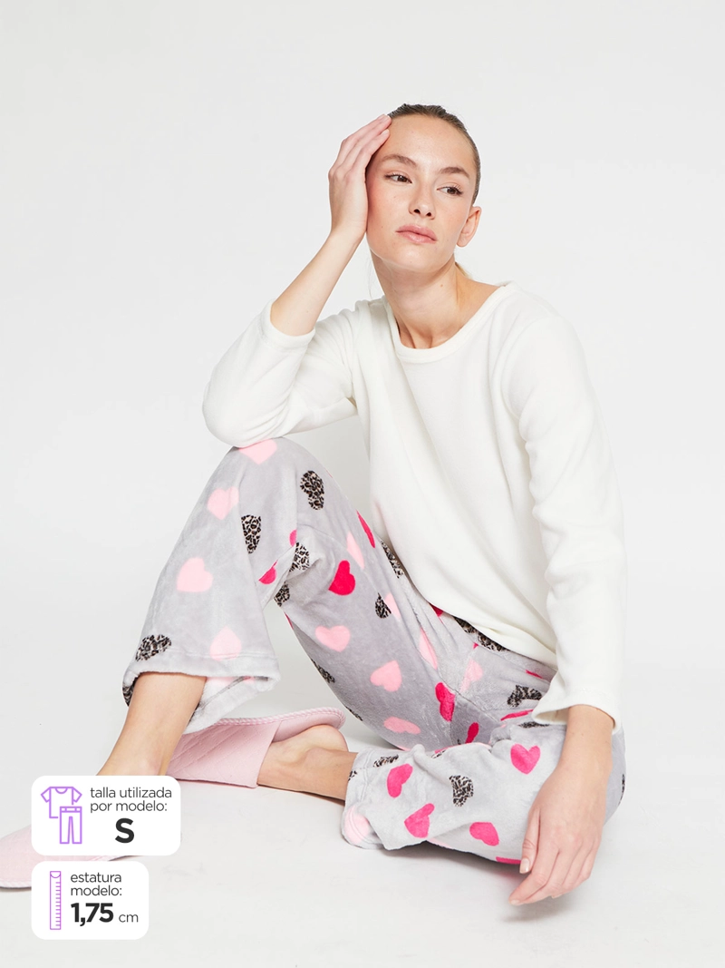 PANTALÓN PIJAMA INDEX FELPA LARGO - 1