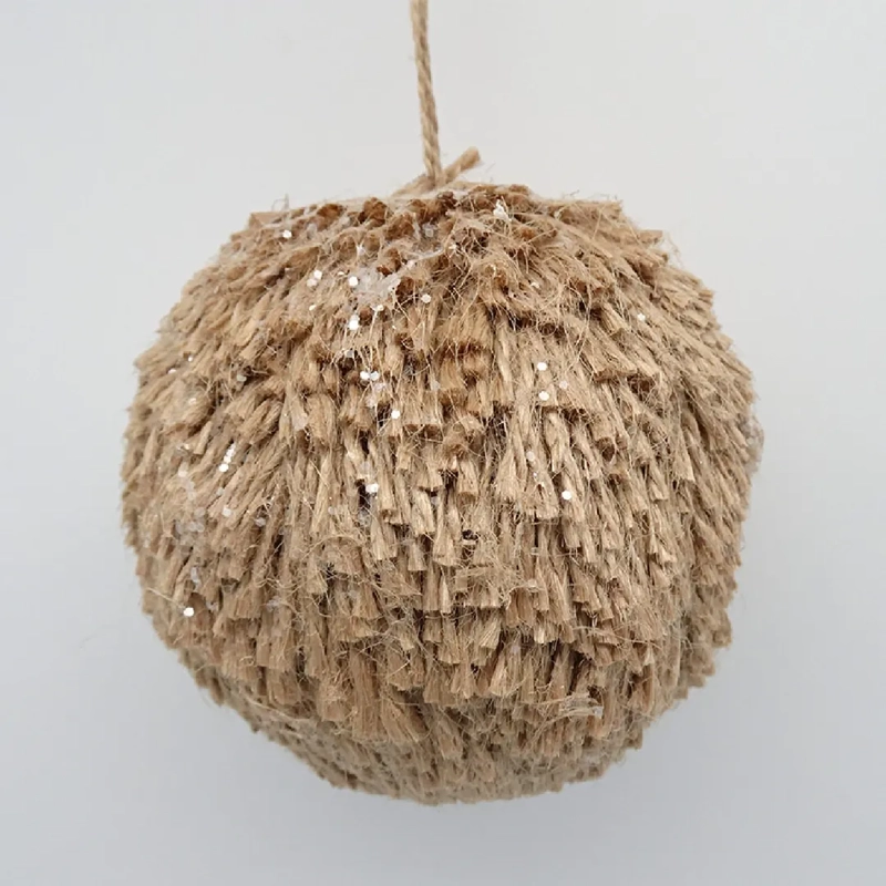 ADORNO NAVIDEÑO RIPLEY HOME NORDIC ESFERA PELOS SISAL - 2