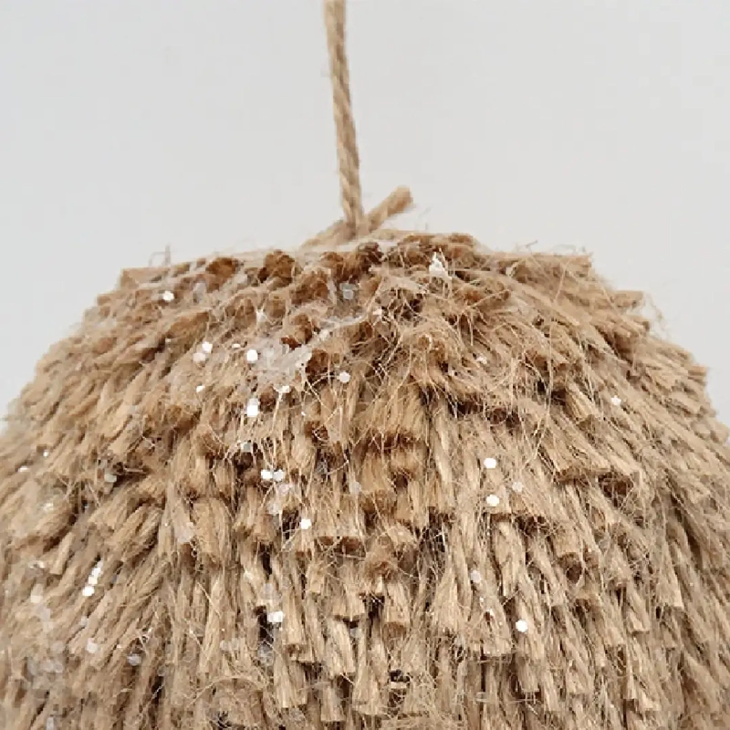 ADORNO NAVIDEÑO RIPLEY HOME NORDIC ESFERA PELOS SISAL - 3