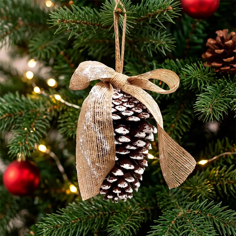 ADORNO NAVIDEÑO RIPLEY HOME NORDIC XMAS PIÑA LAZO L - 1