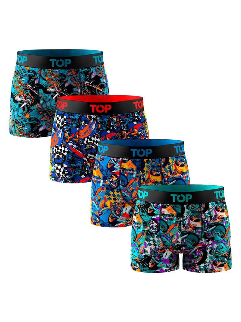PACK X4 BÓXER ALGODÓN NIÑO TOP MOTORES - 1