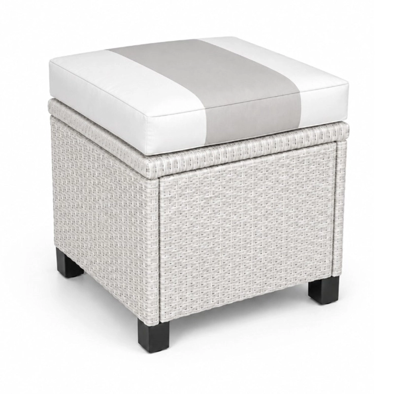 JUEGO DE LIVING MAISON LINETT CORNER RAYAS 3-2-1 BLANCO/GRIS - 4