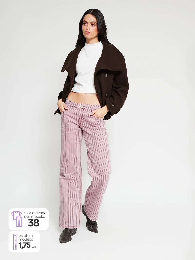 JEANS MUJER INDEX ALGODÓN RAYAS - 1