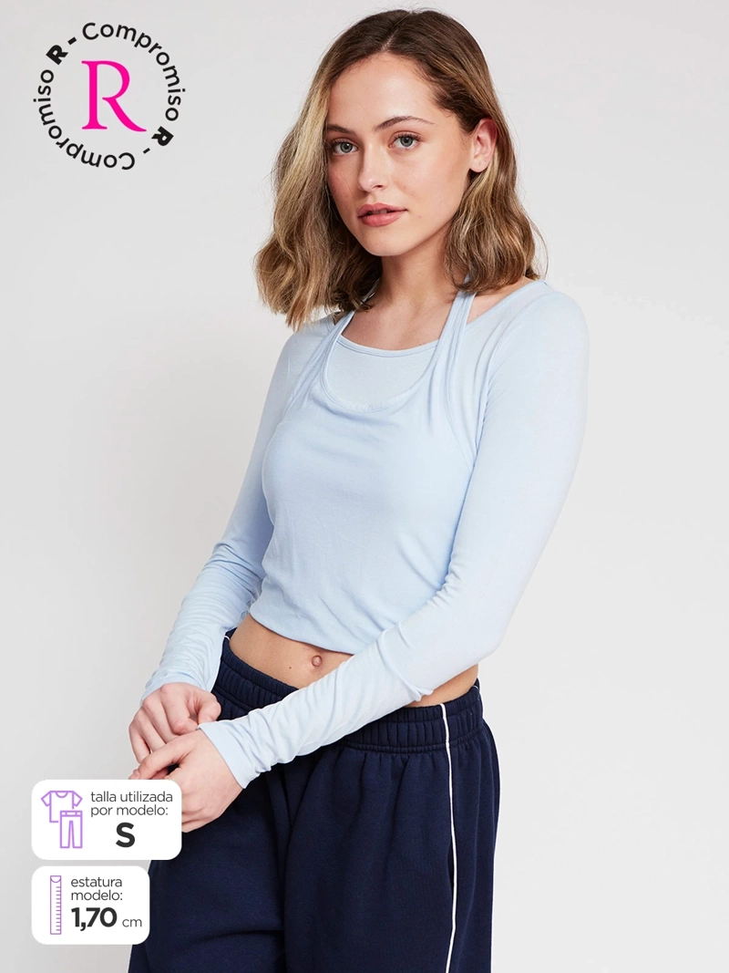 POLERA MUJER INDEX MANGA LARGA