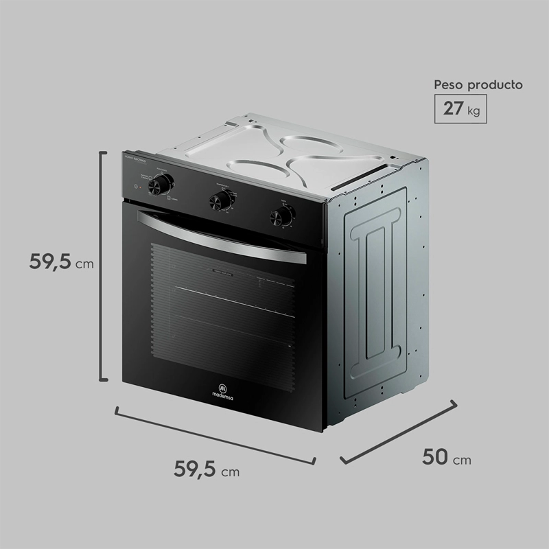 HORNO ELÉCTRICO MADEMSA EMPOTRABLE 52L OM6TB - 3
