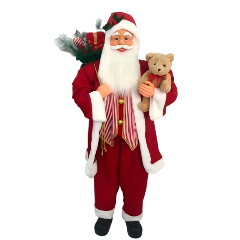 ADORNO NAVIDEÑO RIPLEY HOME SANTA CON OSO 150 CM - 2