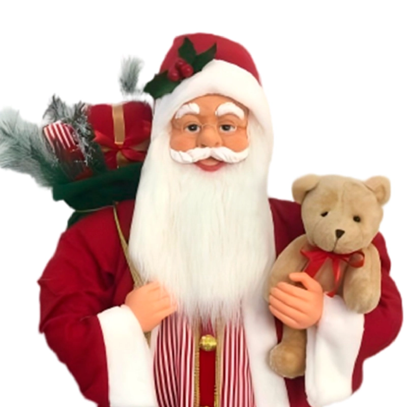 ADORNO NAVIDEÑO RIPLEY HOME SANTA CON OSO 150 CM - 3