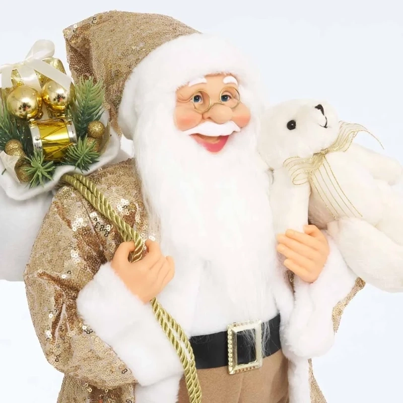 ADORNO NAVIDEÑO RIPLEY HOME SANTA 60 CM GOLD - 2