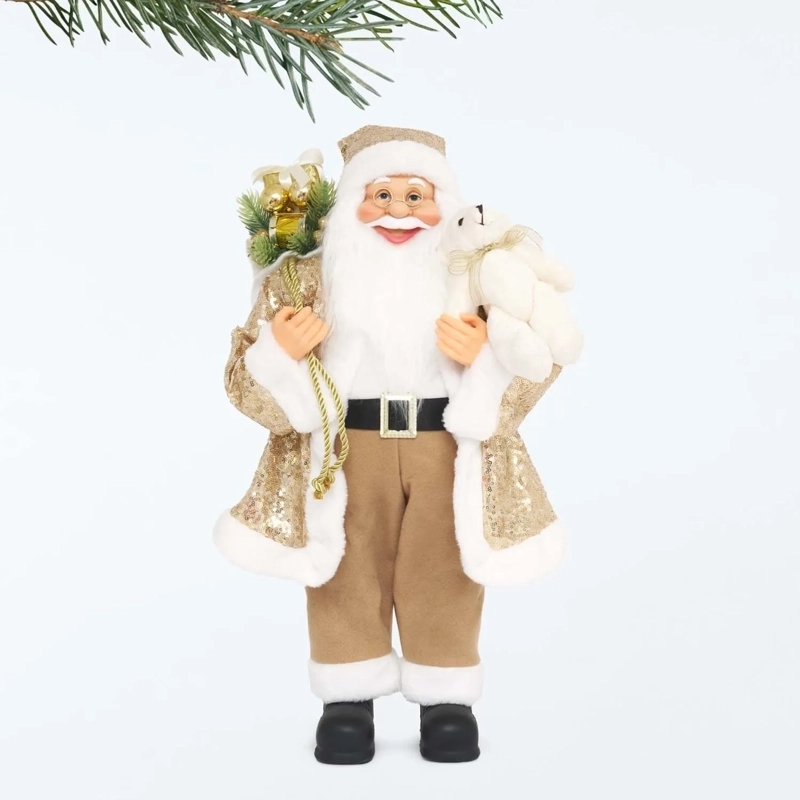 ADORNO NAVIDEÑO RIPLEY HOME SANTA 60 CM GOLD - 3