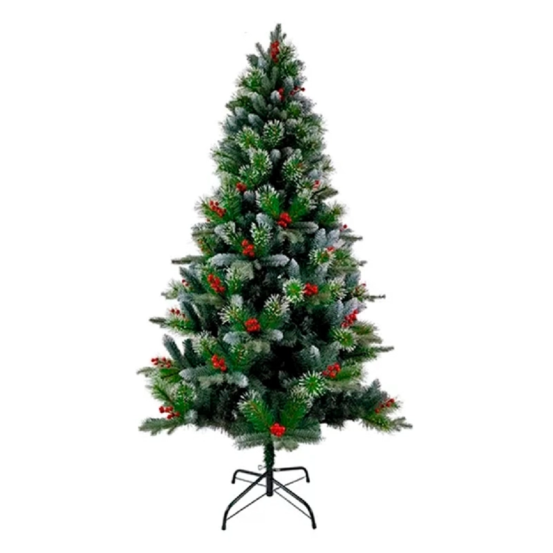 ÁRBOL DE NAVIDAD RIPLEY HOME FROSTED CON BERRIES 1146 TIPS 180 CM - 1