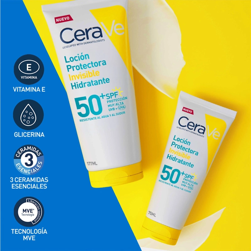 PROTECTOR SOLAR ROSTRO Y CUERPO CERAVE HIDRATANTE E INVISIBLE SPF50+ 75ML - 4