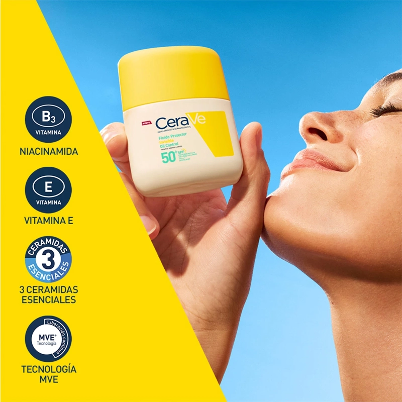 PROTECTOR SOLAR CERAVE OIL CONTROL SUN SPF50+ 50ML - 4