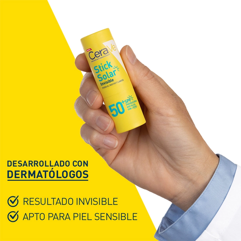 PROTECTOR SOLAR ROSTRO Y LABIOS CERAVE SUNSCREEN STICK SPF50+ 8G - 5