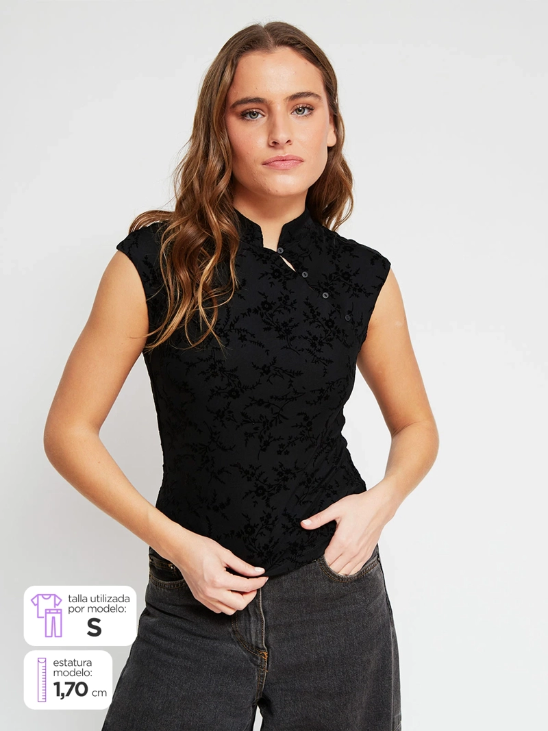 POLERA MUJER INDEX MANGA CORTA JAPONESA - 1