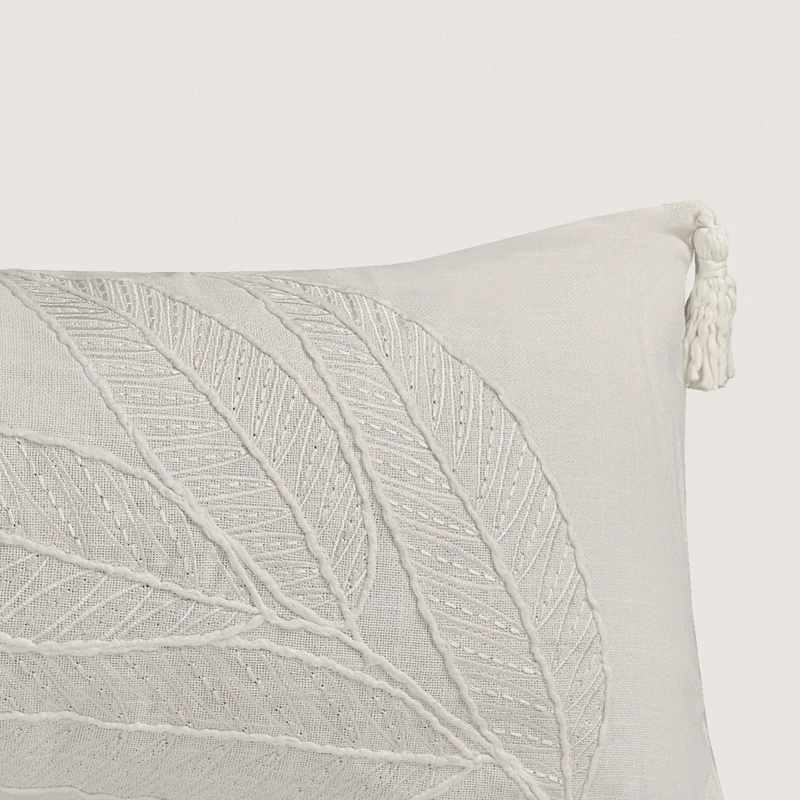 COJÍN MAISON LINETT FLOR 35X90 CM BLANCO - 4