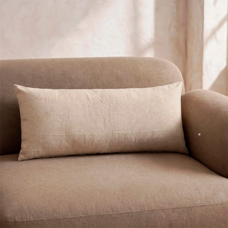 COJÍN MAISON LINETT LISO 35X90 CM BEIGE