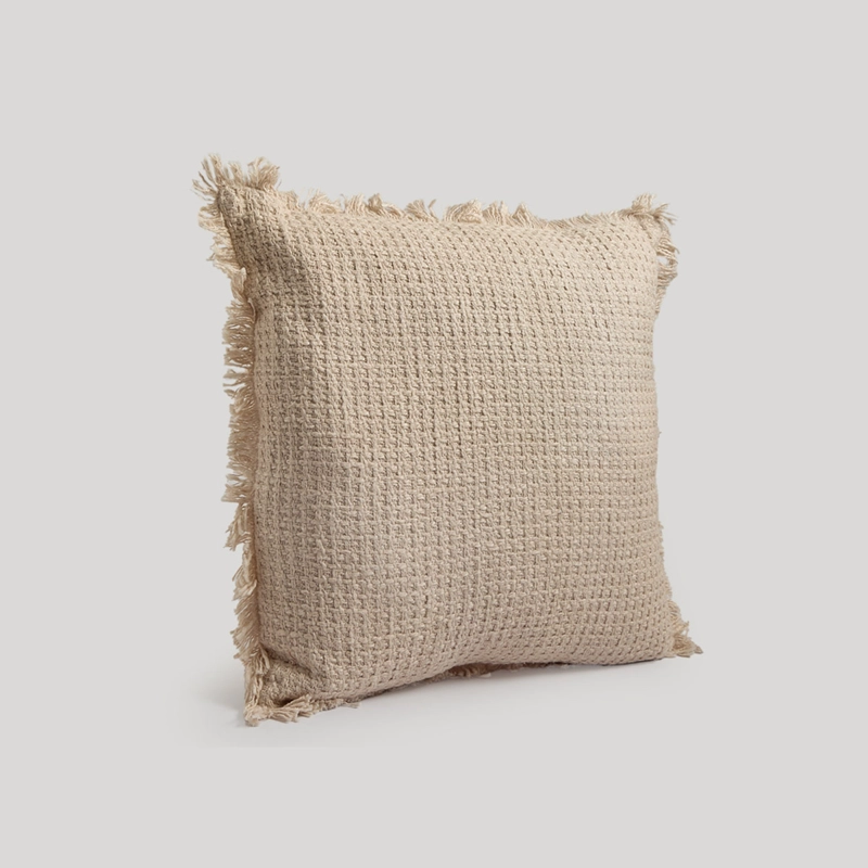 COJÍN RIPLEY HOME FLECOS 45X45 CM BEIGE - 4