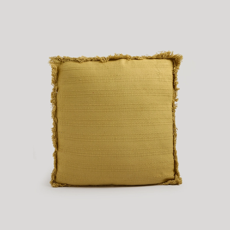 COJÍN RIPLEY HOME TEXTURA FRINGE 45X45 CM AMARILLO - 2