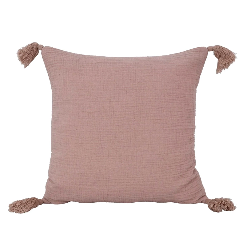 COJÍN RIPLEY HOME MUSELINA 50X50 CM ROSADO - 1