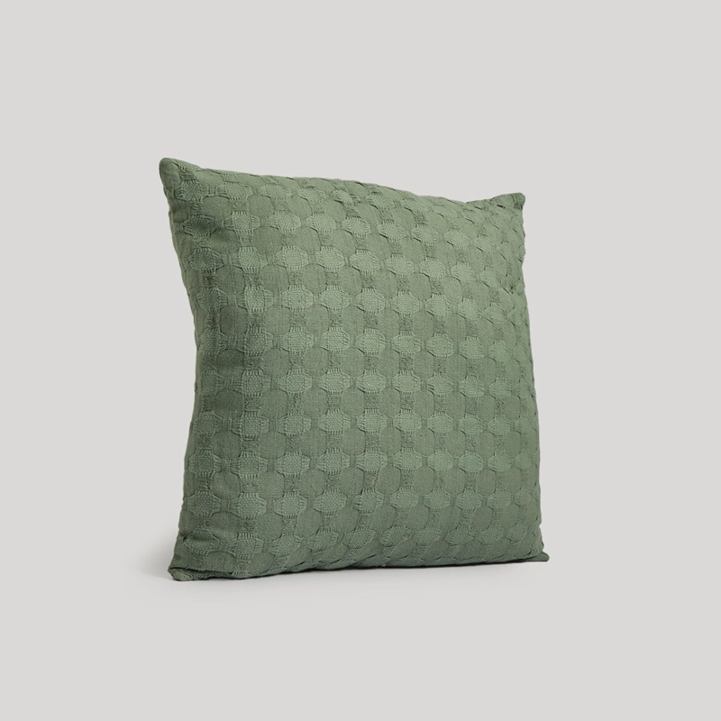 COJÍN RIPLEY HOME TEXTURA REDONDA 50X50 CM VERDE - 4