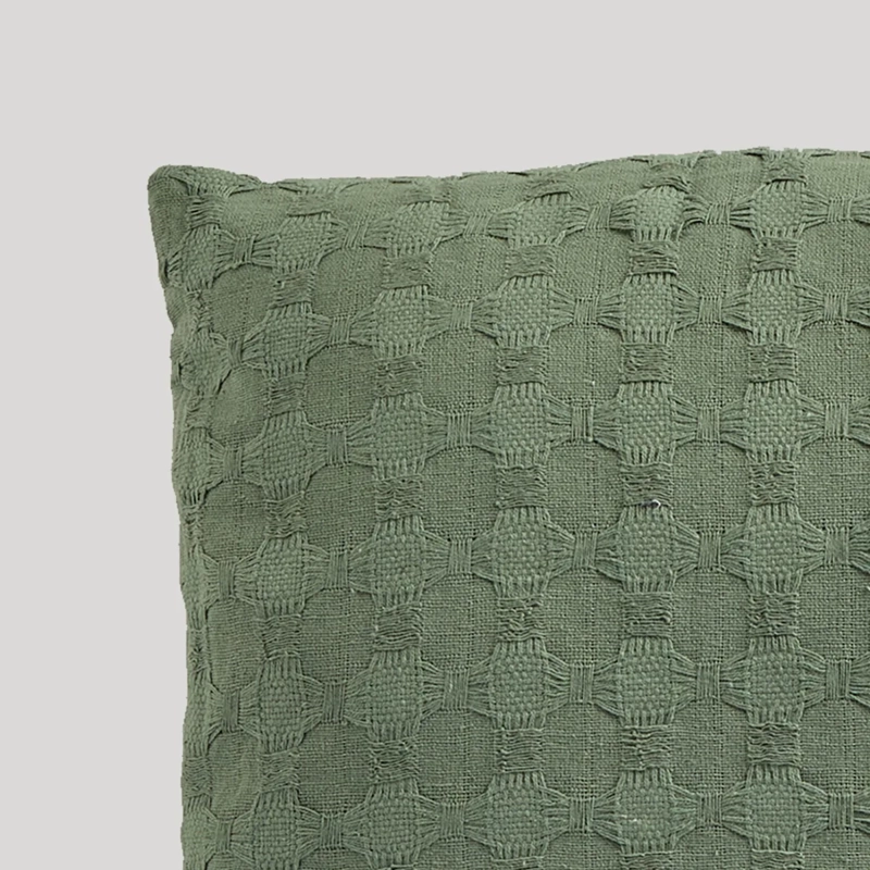 COJÍN RIPLEY HOME TEXTURA REDONDA 50X50 CM VERDE - 5