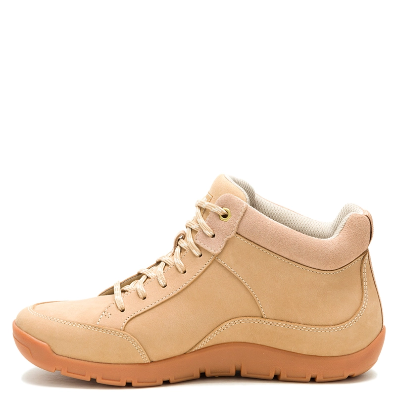 ZAPATILLAS MUJER CAT URBANAS BEIGE VERSY MID CUERO - 3