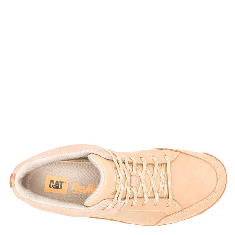 ZAPATILLAS MUJER CAT URBANAS BEIGE VERSY MID CUERO - 5